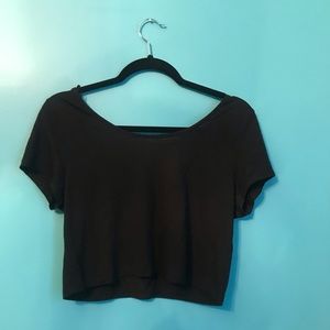 AEO Black crop top